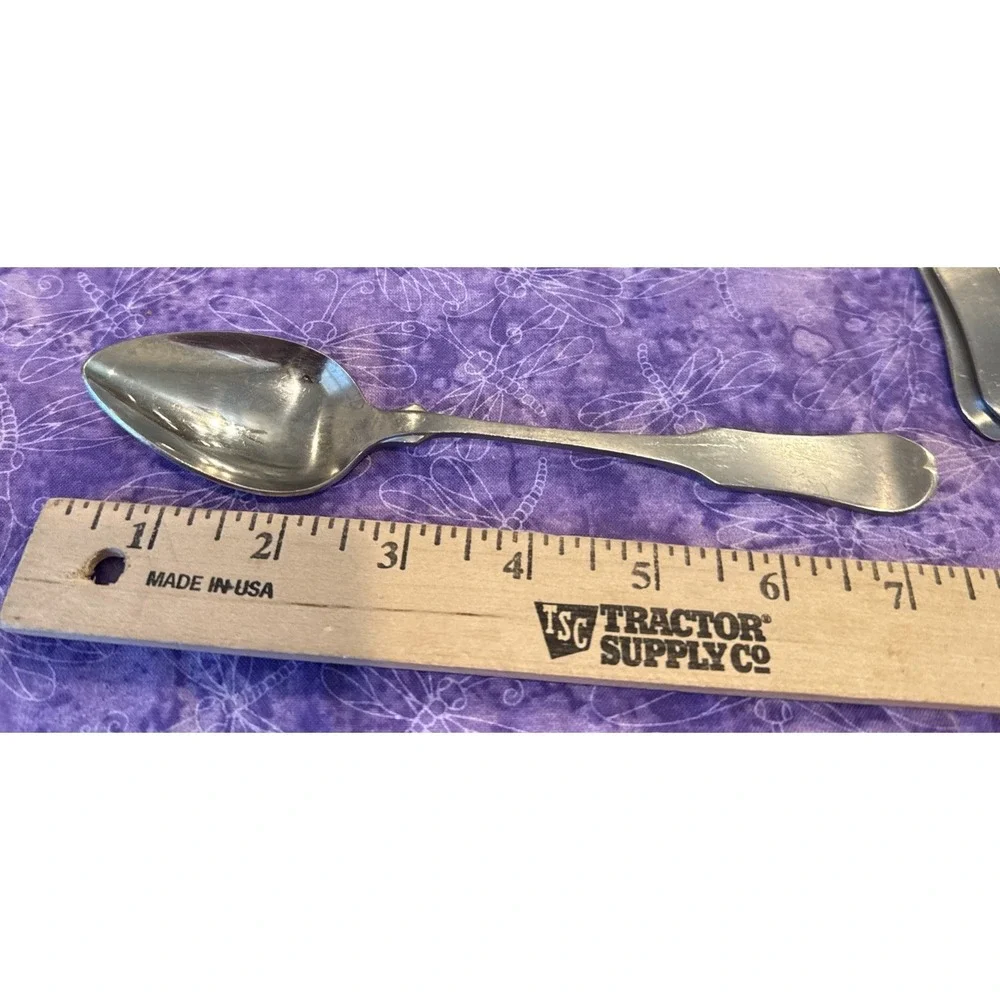 Oxford Hall OXH59 Soup Spoons Spoon‎ Satin Wing Heel Tipped Stainless Set Of 7